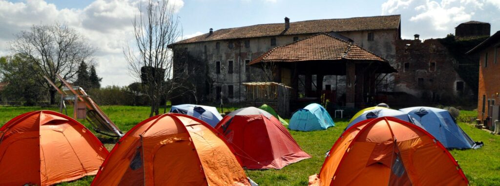 Tende campo di servizio scout